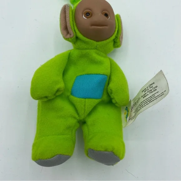 Vintage 1999 Burger Telletubbies Dipsy Green Stuffed Animal Keychain - Picture 4 of 7